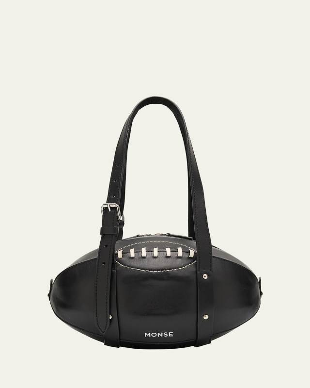 Leather Football Shoulder Bag